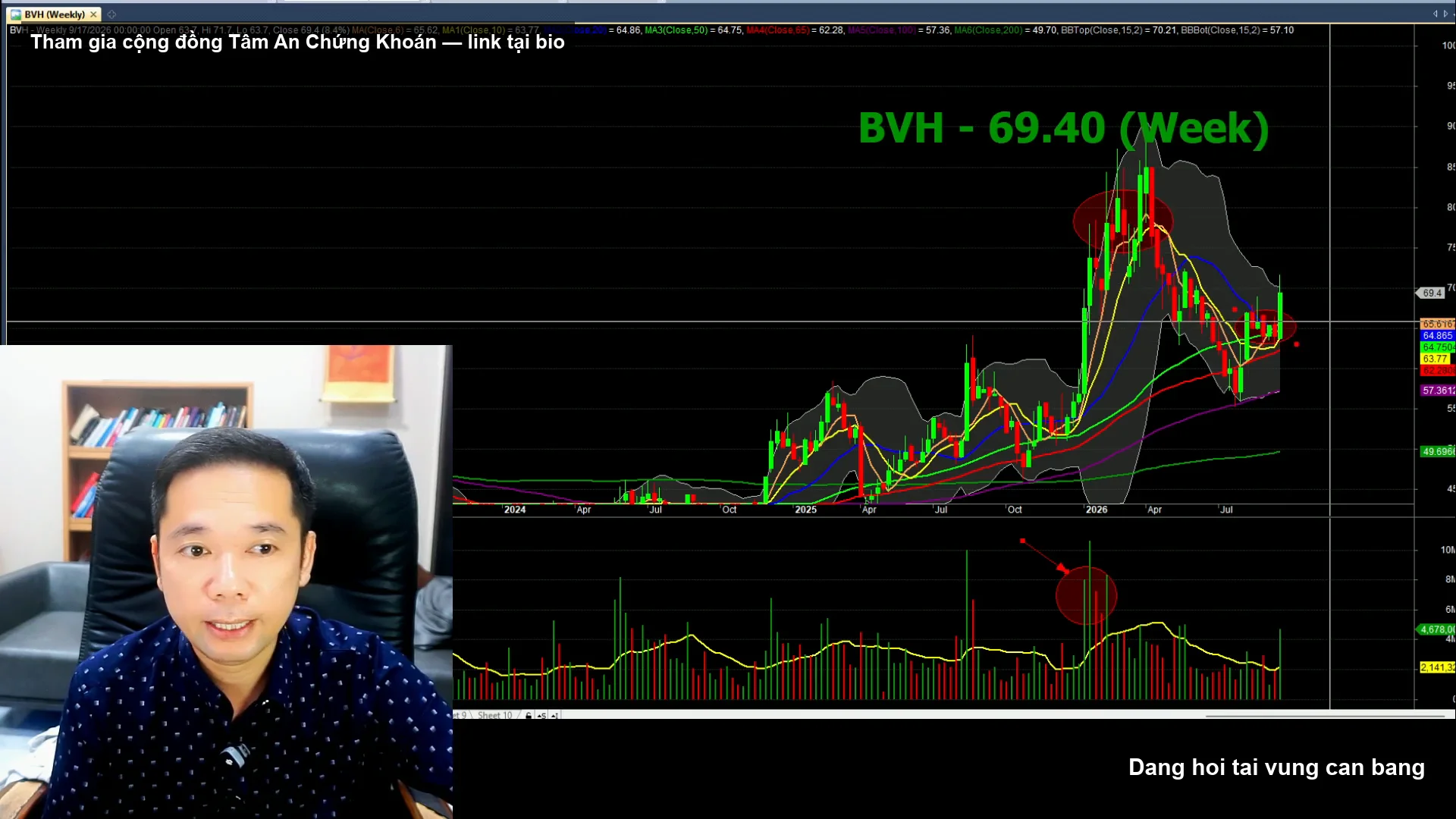 Biểu đồ kỹ thuật cổ phiếu BVH - Tâm An Chứng Khoán