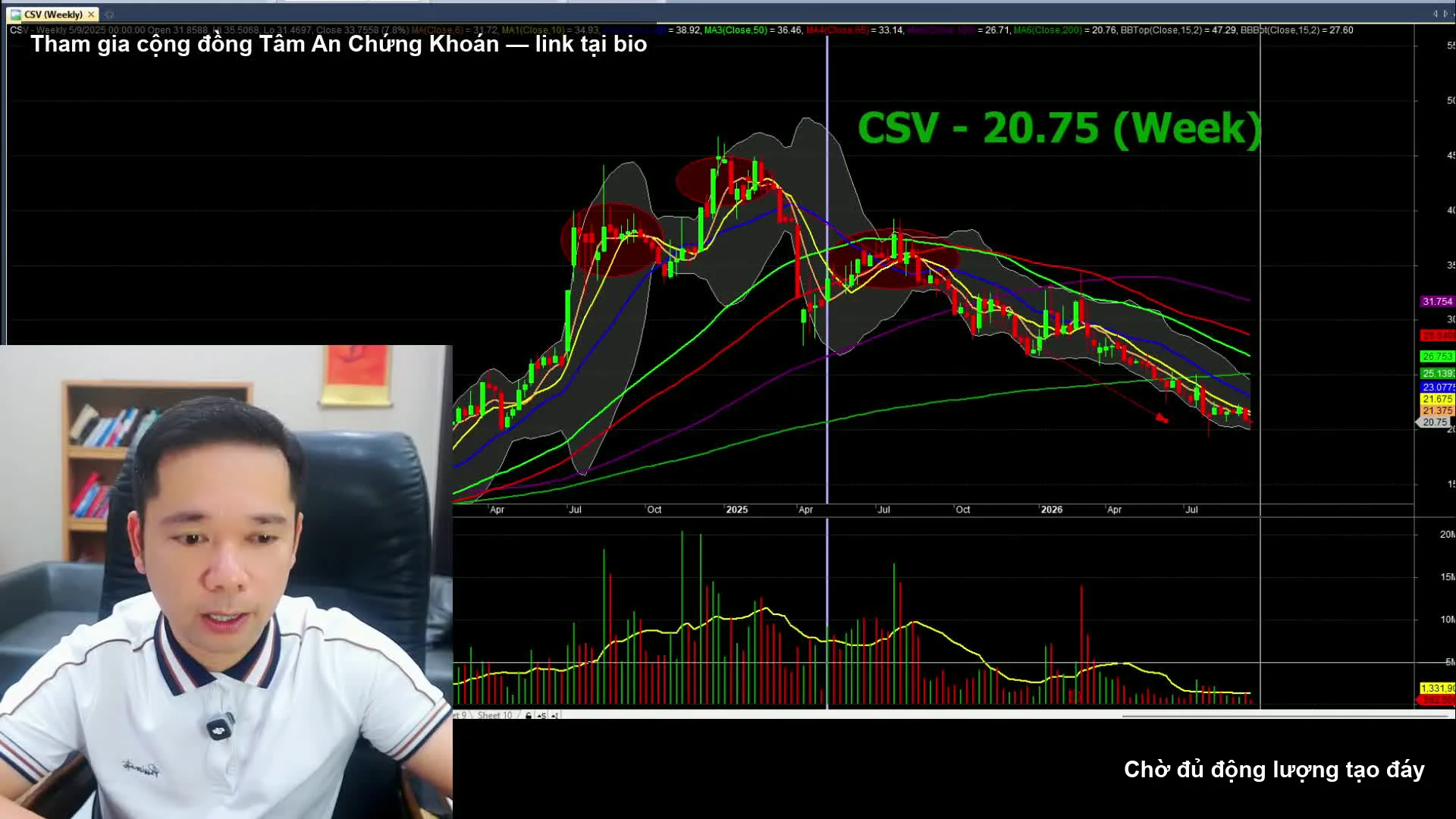 Biểu đồ phân tích cổ phiếu CSV theo Hành động giá Price Action