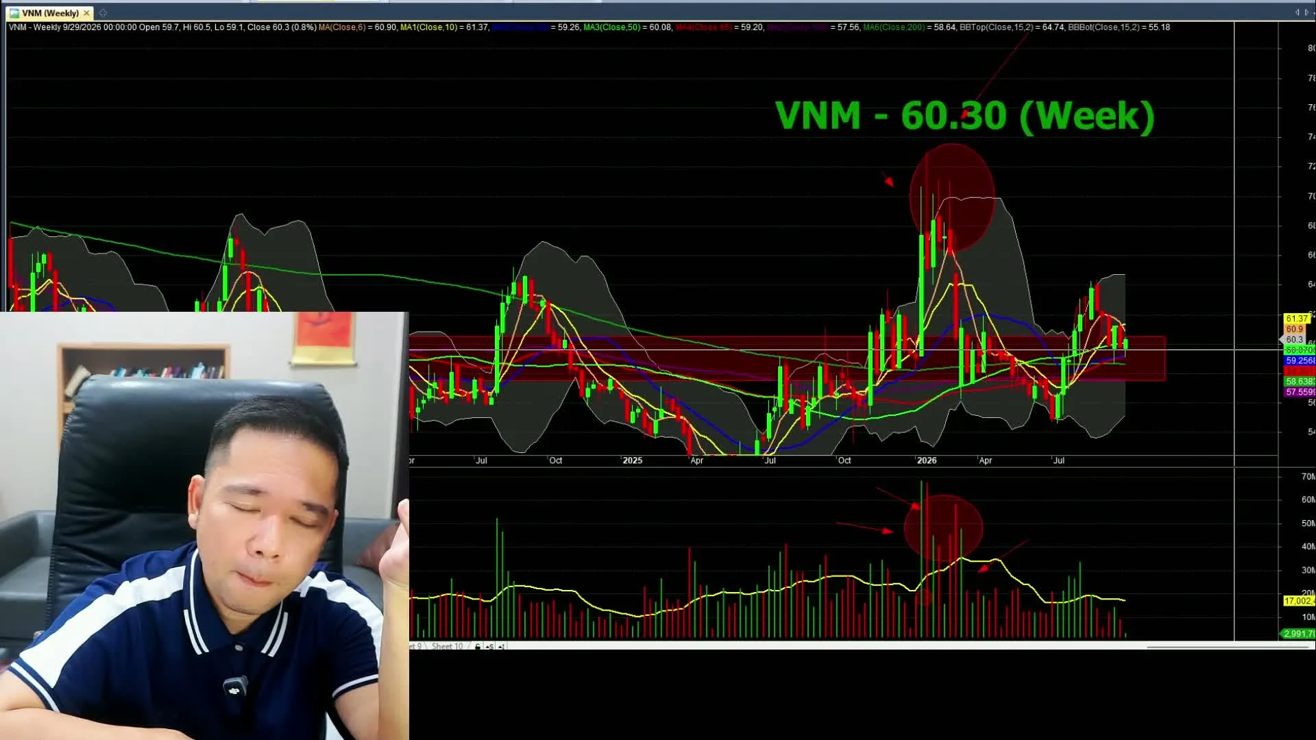 Biểu đồ phân tích VNM - livestream 29/09/2026